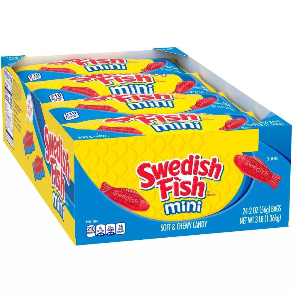 Swedish Fish Mini Soft and Chewy Candy  - 2oz Each - 24 Pack