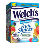 Welch's Mixed Fruit Snacks - Assorted Fruit Flavors, 0.9 oz Pouches, 90 Count Bulk Box
