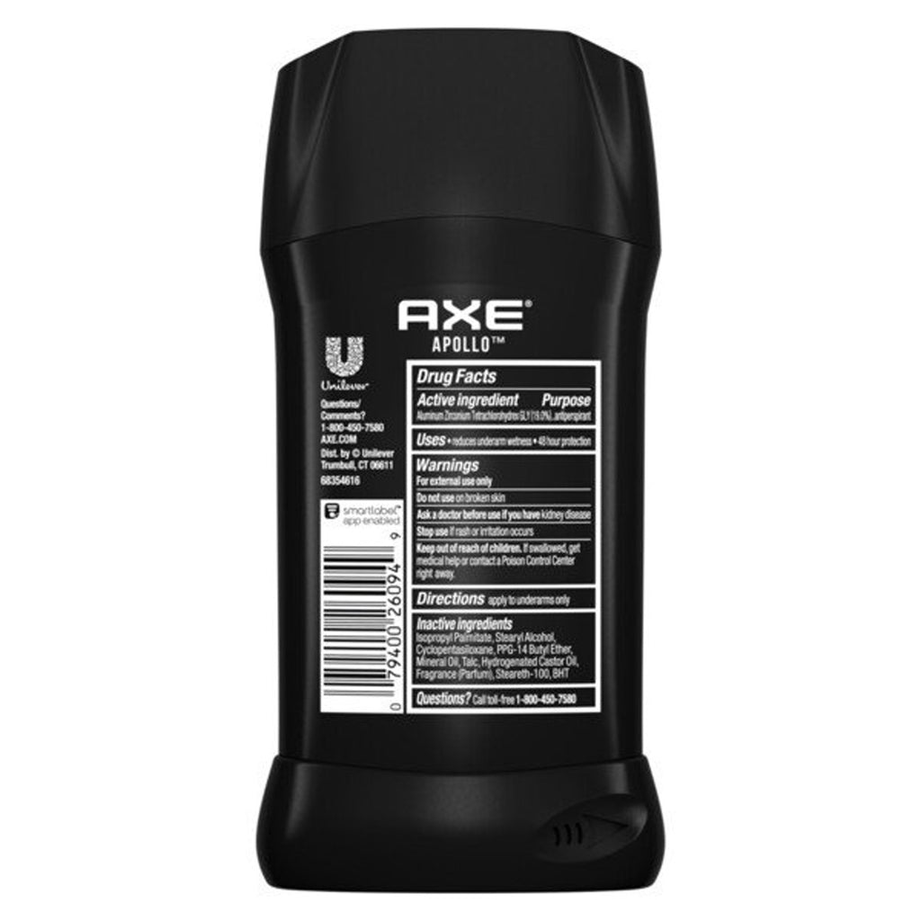 Axe Deodorant, Invisible Solid, Apollo, Bulk - 12 Pack, 2.7 Oz Each ($3.18/Ea) (7032944591004)