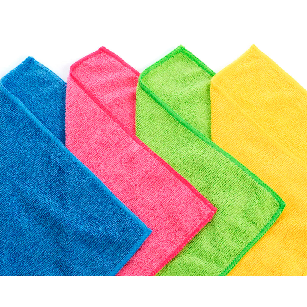 Microfiber Cleaning Towels, 4 Colors - 36 Pack (6681086623900)