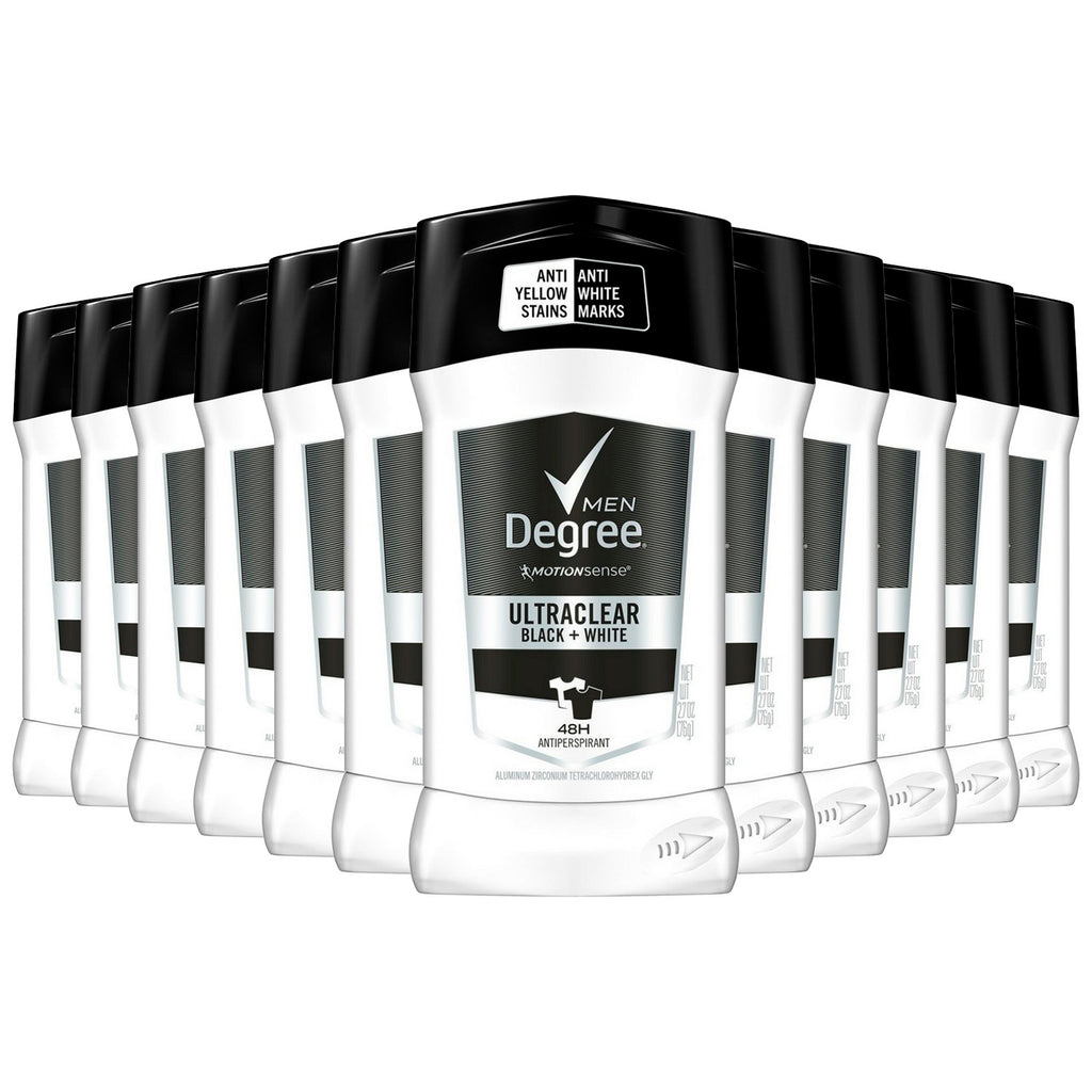 Degree Men Deodorant Ultraclear, Black + White Bulk - 2.7 Oz - 12 Pack (6980185194652)