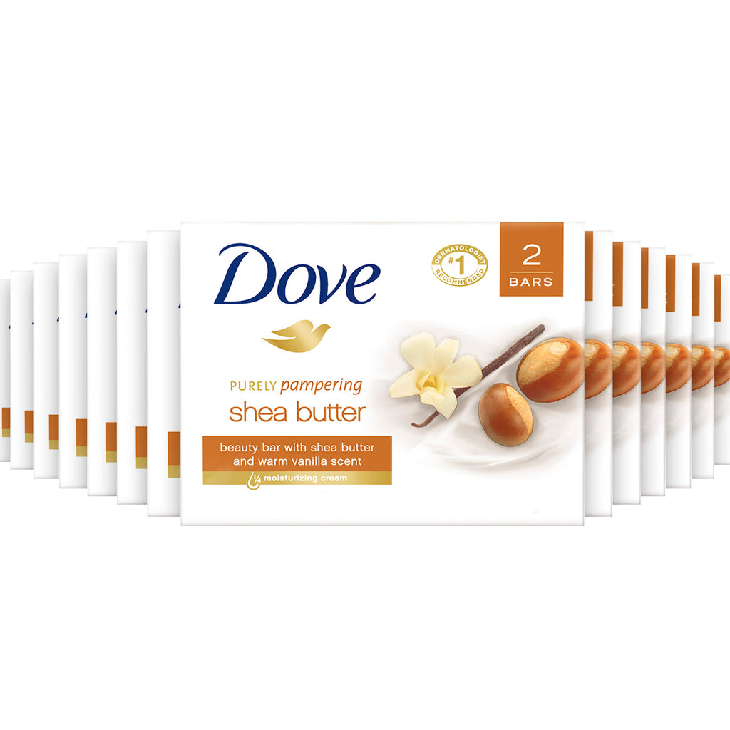 Dove Cream Bar, Shea Butter Bulk - 100 gr - 24 Pack, 2 Bars Each (7051612422300)