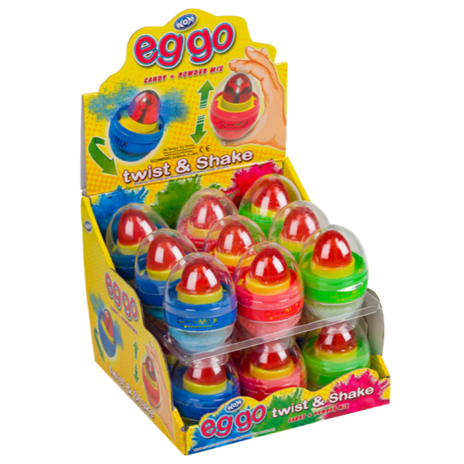 Wom Eggo Twist and shake that candy egg 18 ct Contarmarket