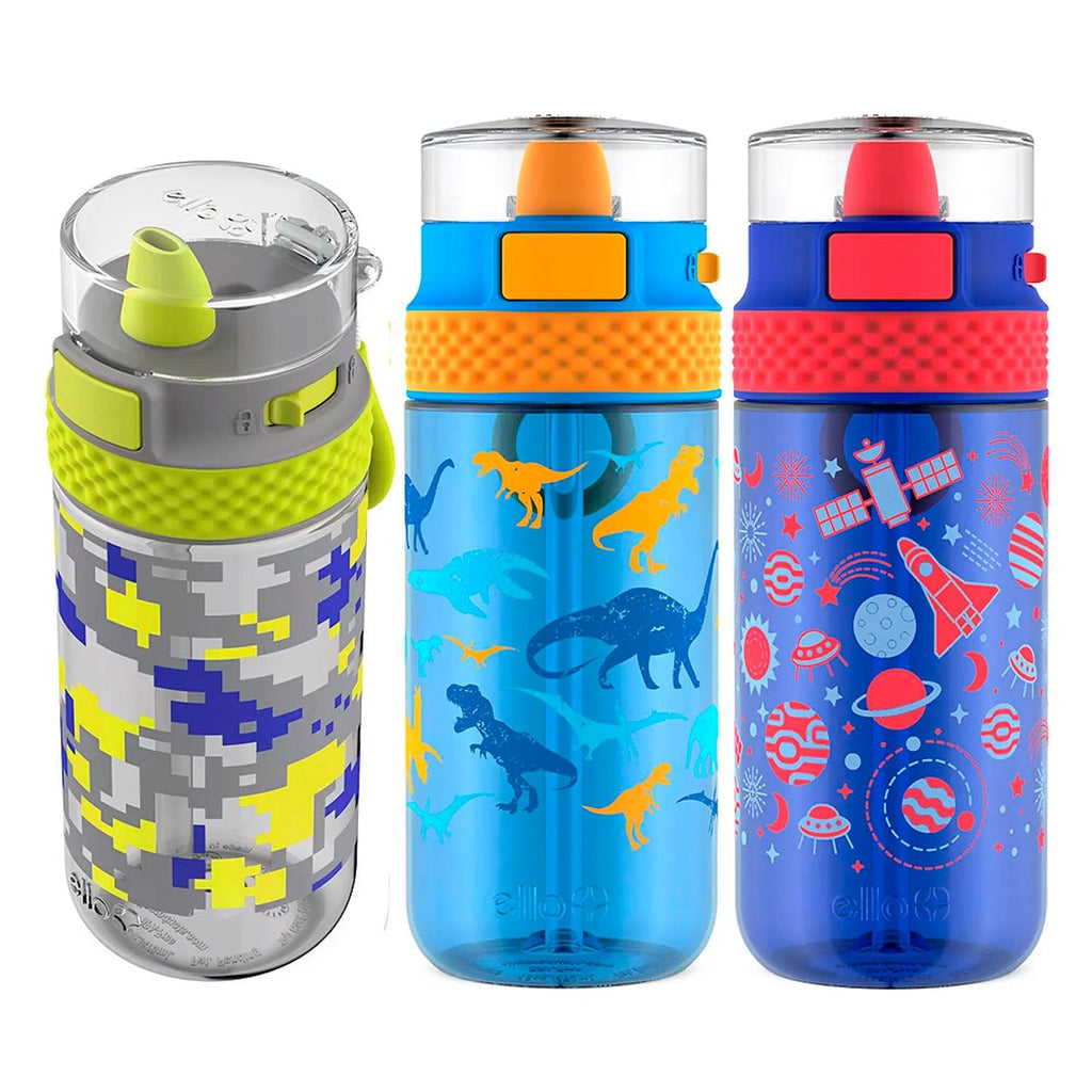 Ello Stratus 16oz Tritan Water Bottle, Assorted Colors - 3 Pack - 16 Oz (6790362038428)