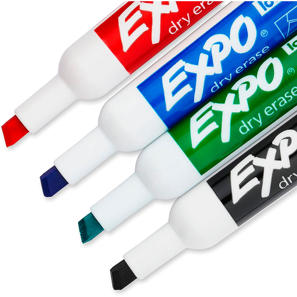 Expo Dry Erase Markers Assorted Colors, Chisel Tip - 4 Pack (6805299888284)