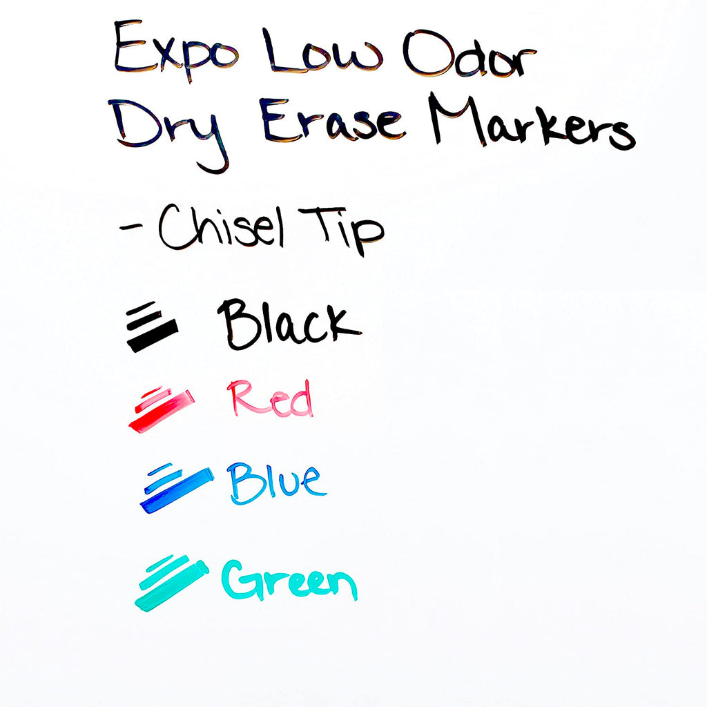 Expo Dry Erase Markers Assorted Colors, Chisel Tip - 4 Pack (6805299888284)