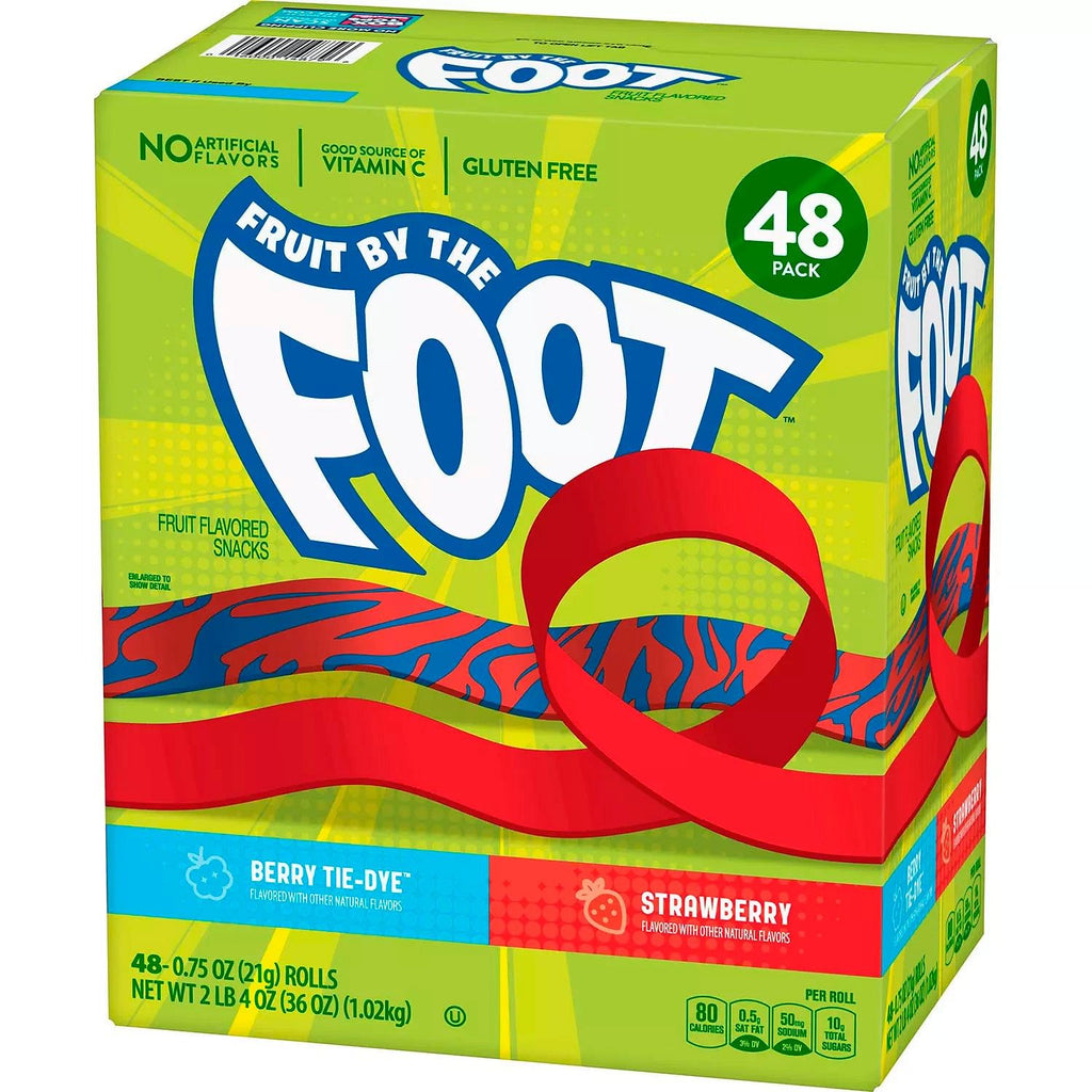 Fruit By The Foot Snacks, Berry Tie-Dye and Strawberry Variety Pack - 48 Ct (6971289731228)