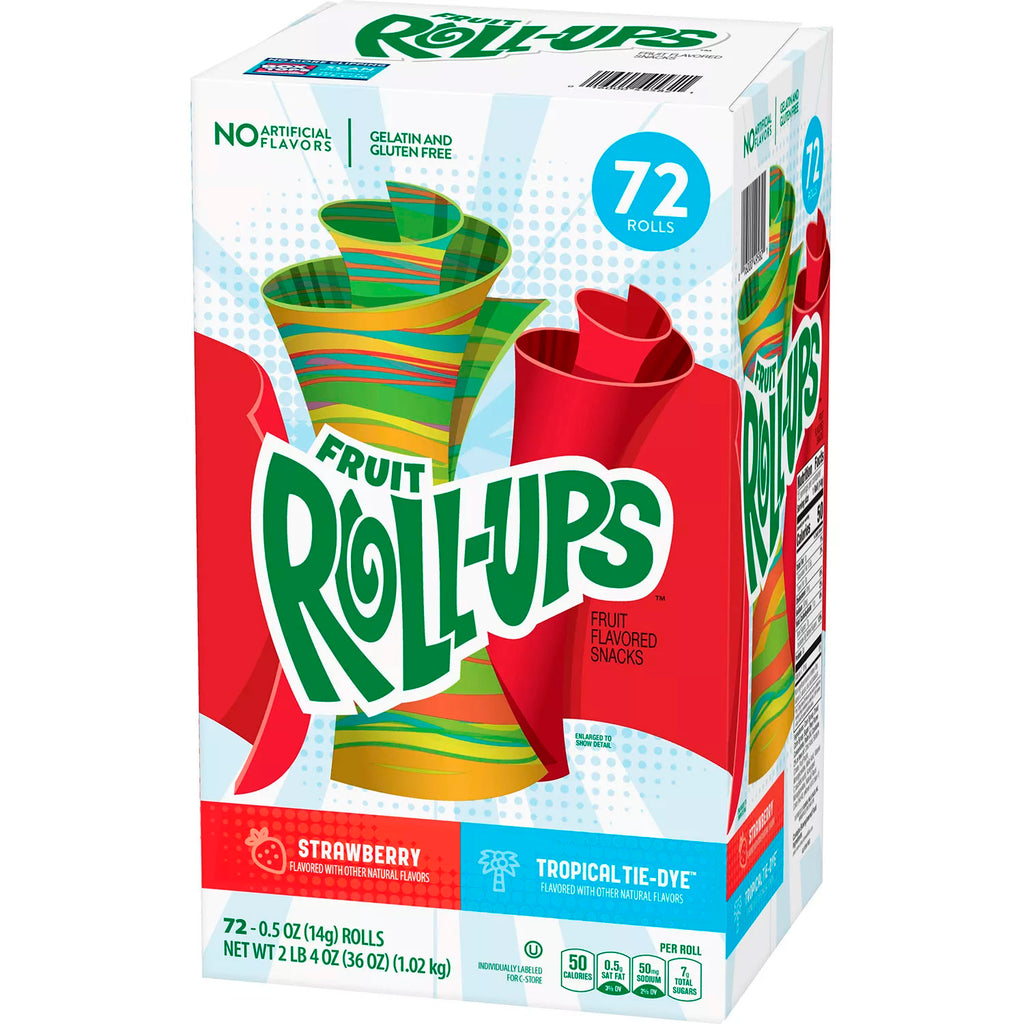 Fruit Roll-Ups, Fruit Snacks, Variety Pack - 0.5 oz - 72 ct (6598357614748)