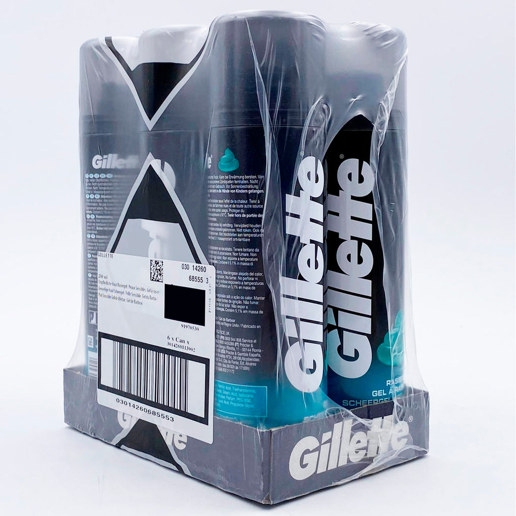 Gillette Shaving Foam Sensitive Bulk - 6 pack 300 ml Each (6027557404828)