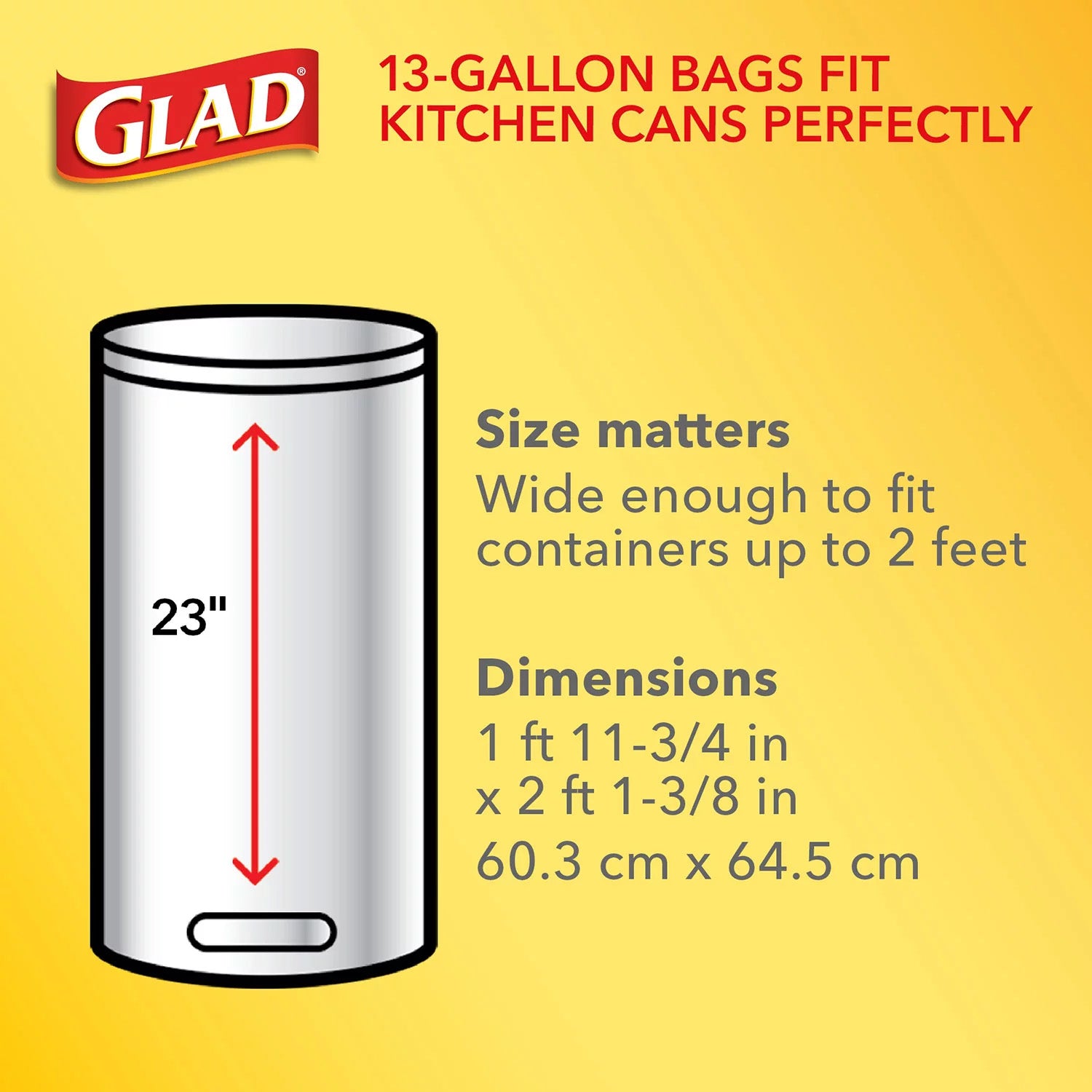 Glad Tall Kitchen Drawstring Trash Bags, ForceFlexPlus, 13 Gallon Whit —  Syessa