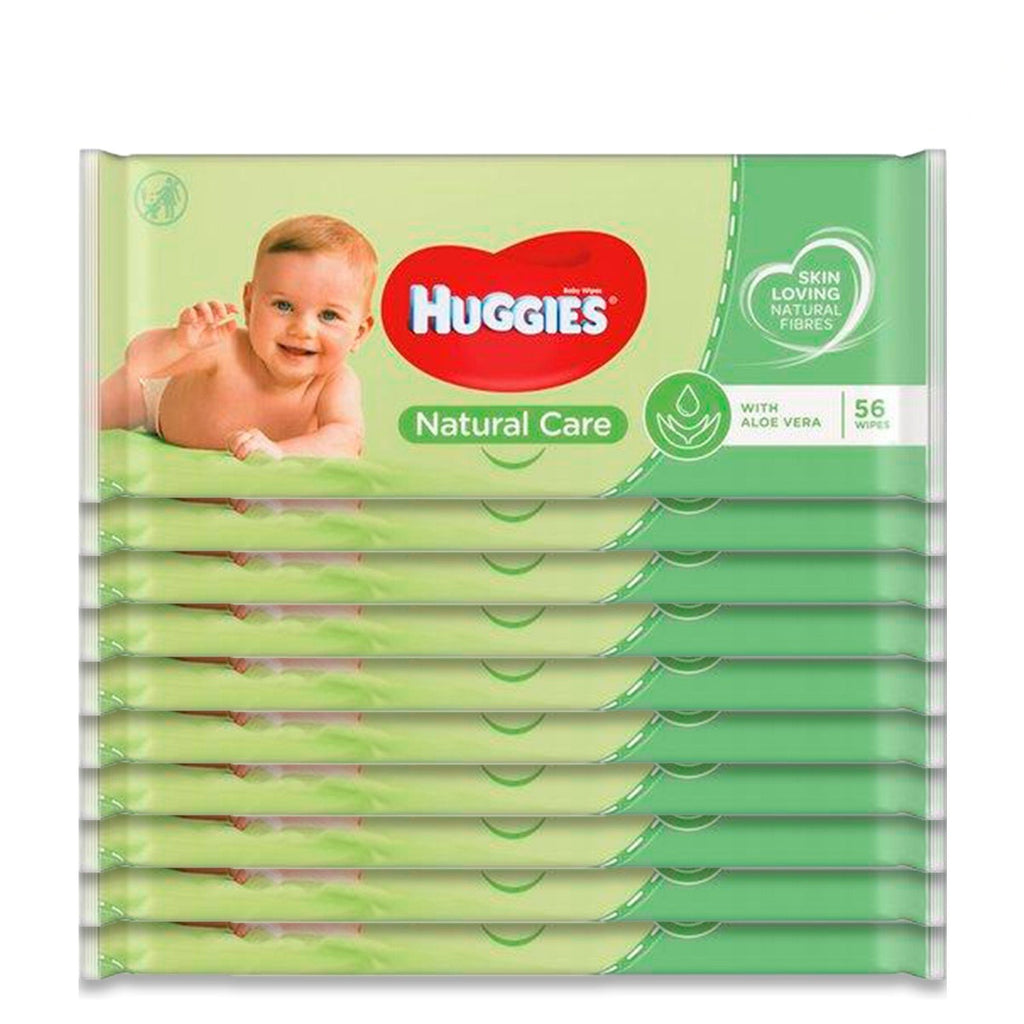 Huggies Baby Wet Wipes, Natural Care Bulk - 1 Box With 10 Packs of 56 Wipes Each (6027495112860)