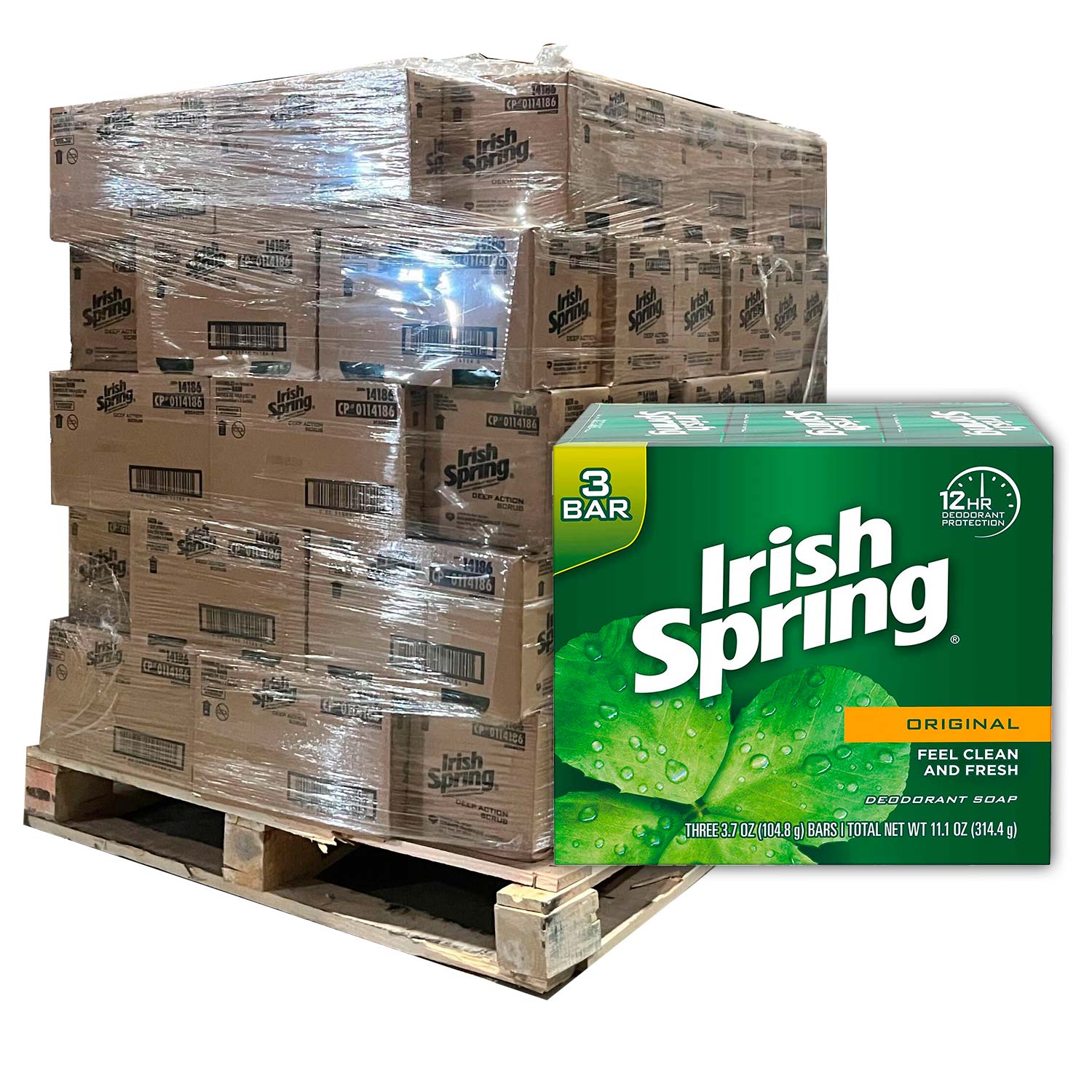 Irish Spring Deodorant Soap, Pallet - 5 Fragances - 45 Cases - 18 –