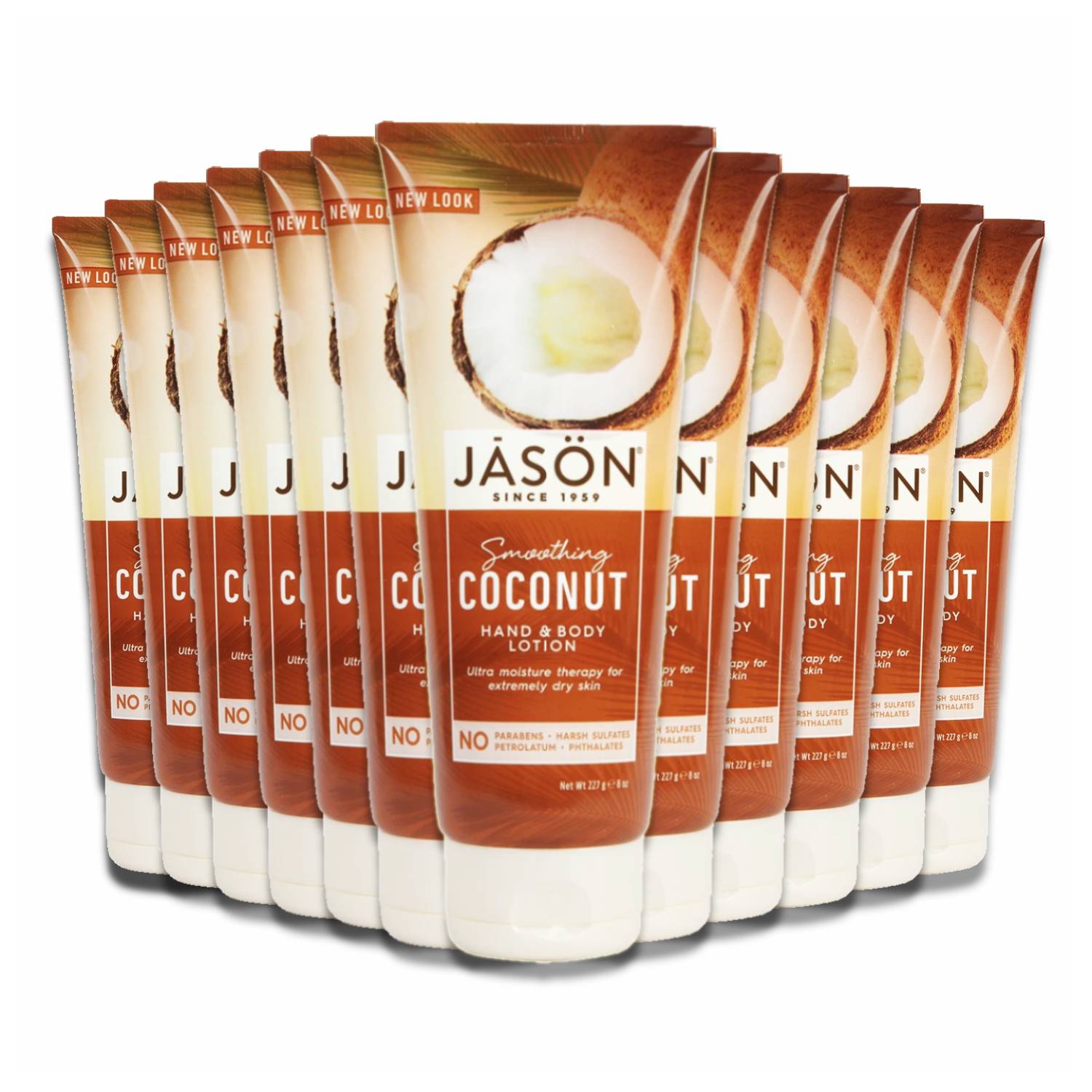 JASON Soothing Coconut Hand and Body Lotion, 8 oz 12 Pack Contarmarket