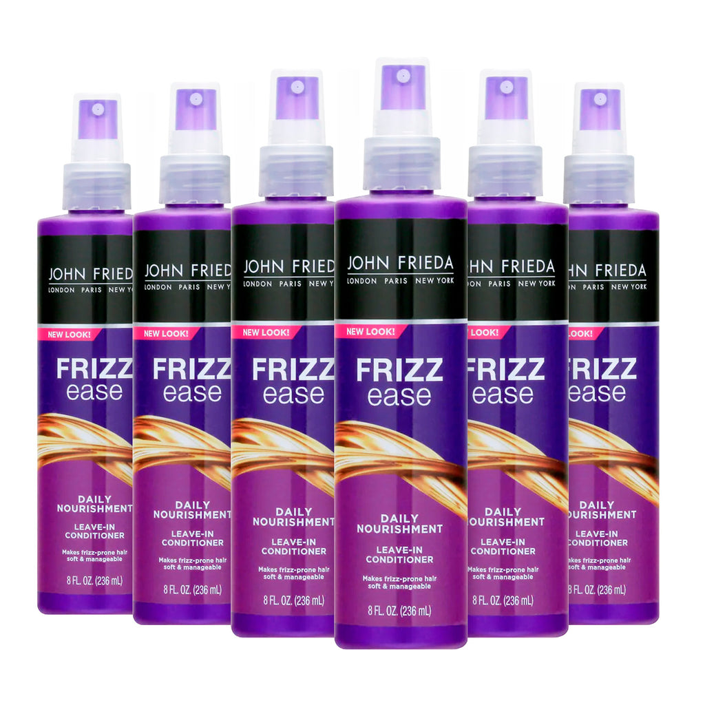 John Frieda Frizz Ease Daily Nourishment, Leave-In Conditioner Bulk - 6 Pack, 8 Fl Oz Each (6993014882460)