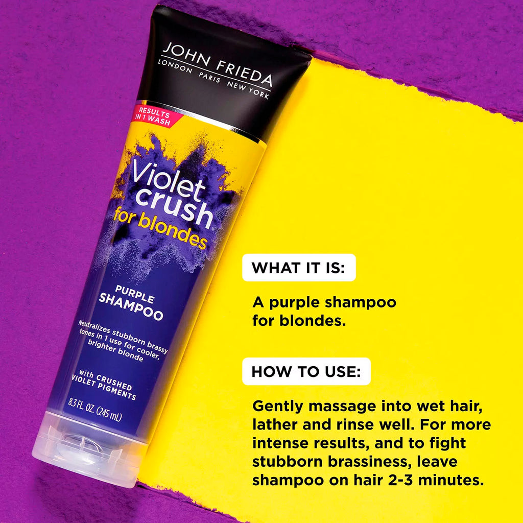 John Frieda Violet Crush Purple Shampoo - 8.3 Fl Oz (6630531530908)
