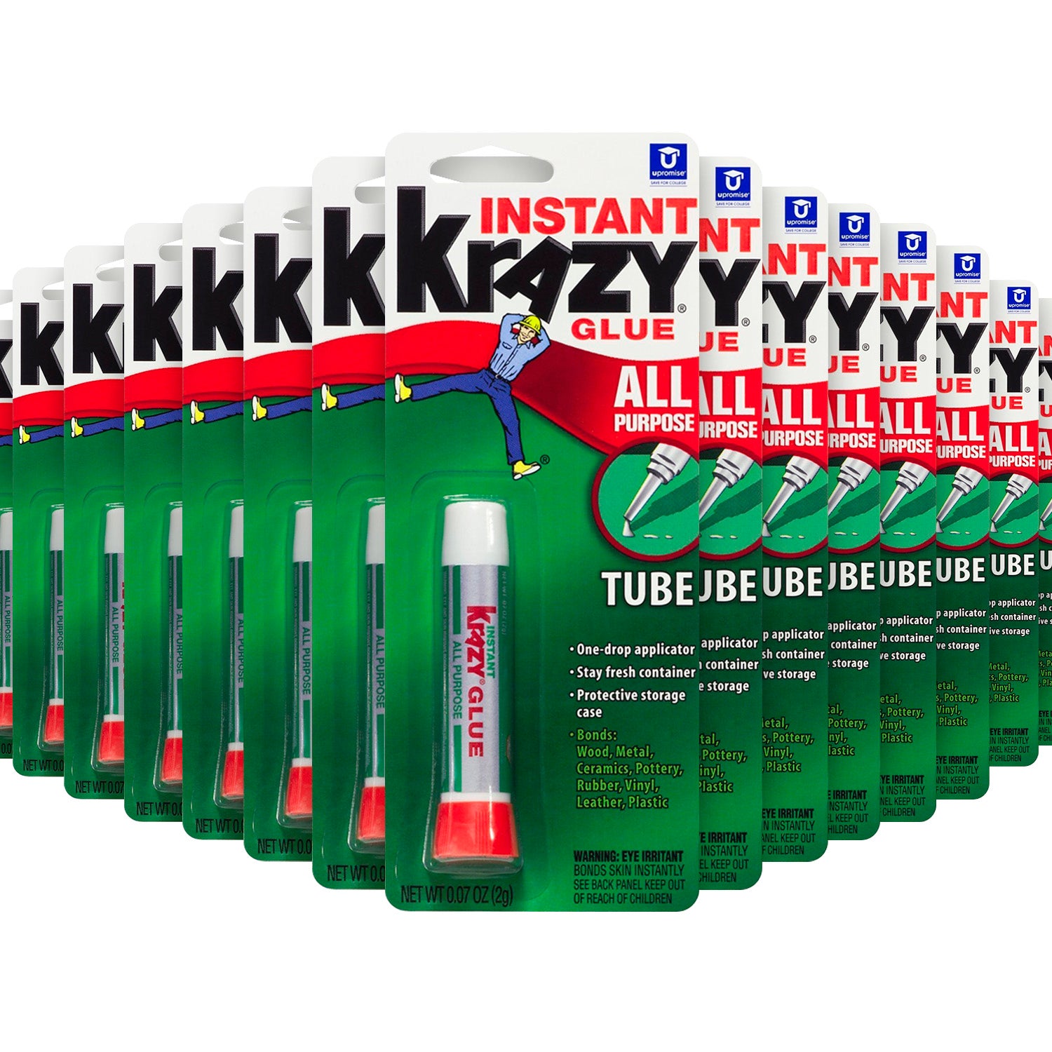 Krazy Glue KG82048SN Home & Office Super Glue, Single-Use Tubes, Fine Tip,  0.5 Grams, 4 Count, 0.017 oz, Original Version