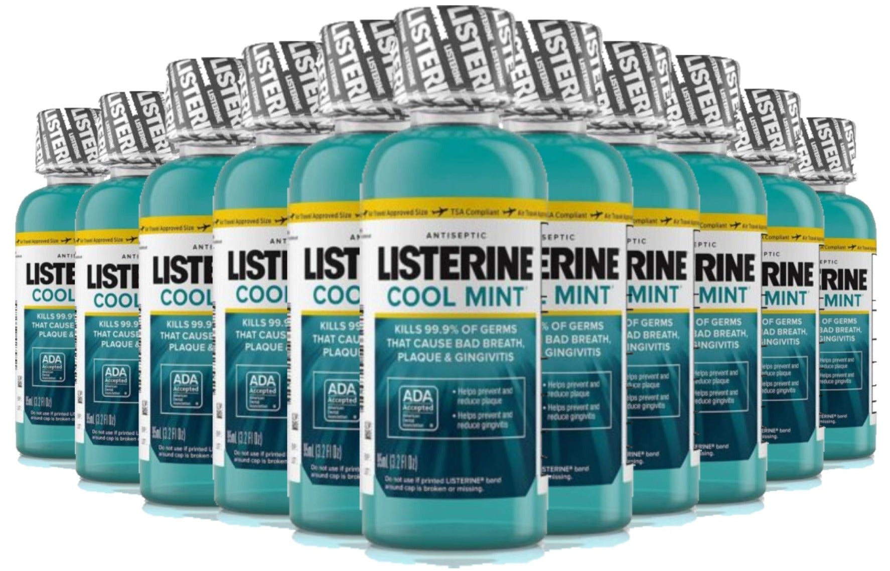 Listerine Cool Mint Mouthwash - 3.2 oz - 12 Pack – Contarmarket
