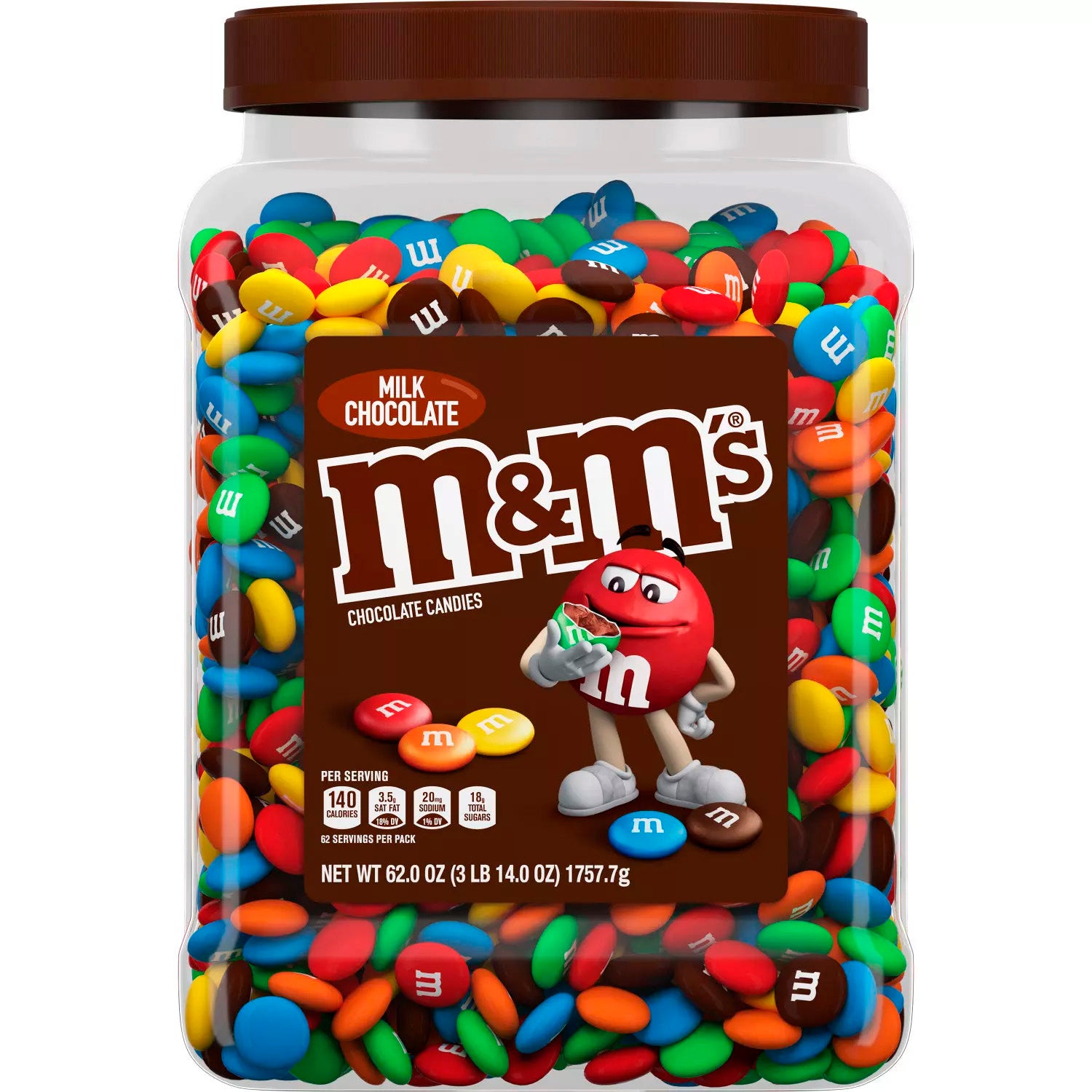 M&M'S Milk Candies Jar, Limited Edition, Chocolate, 62 Ounce :  Grocery & Gourmet Food