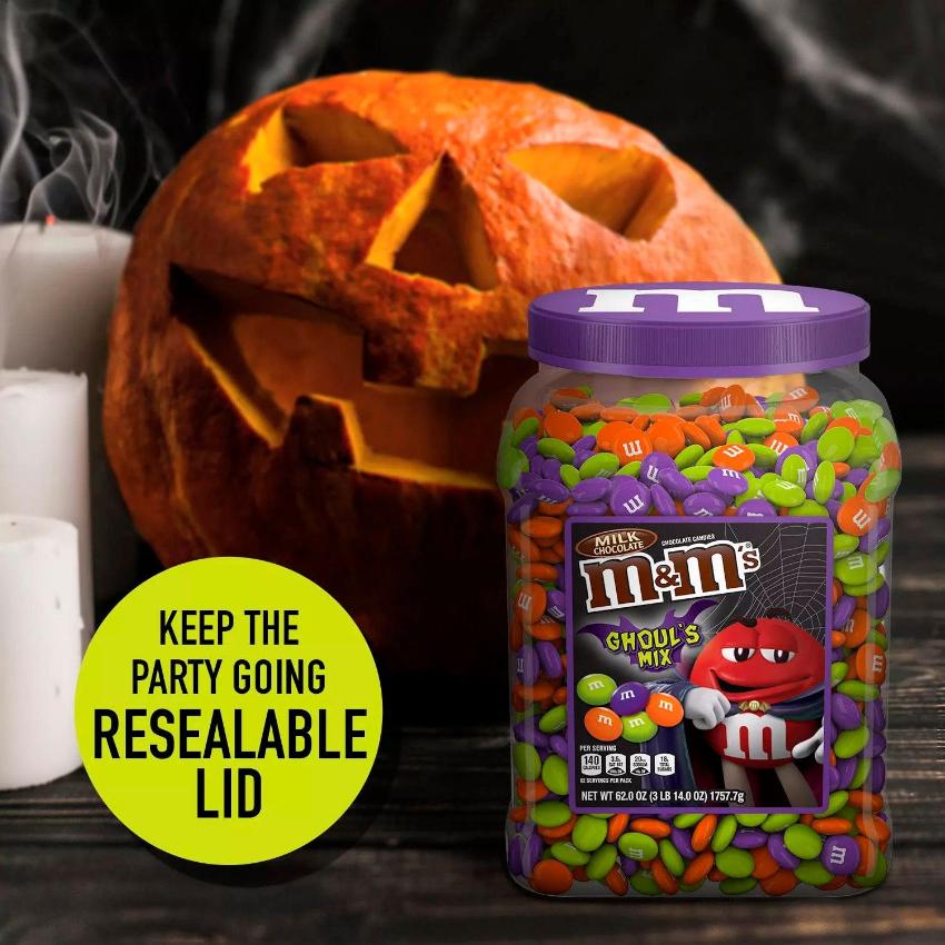 M&M's Milk Chocolate Ghoul's Mix Candy Jar - 62 Oz (6939323334812)