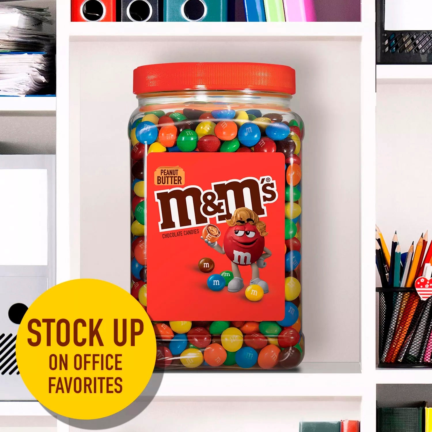  M&M'S Peanut Butter Chocolate Bulk Candy Jar  55 oz. Each; 110  oz. Total (2 Pack) : Grocery & Gourmet Food