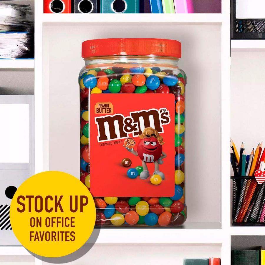 M&M's Peanut Butter Milk Chocolate Candy Jar - 55 Oz (6837850701980)