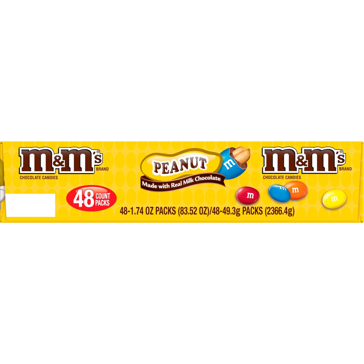 M&M's Peanut Chocolate, Single Size, 1.74-Ounce Pouches, (Choose  From: 6 Or 12)