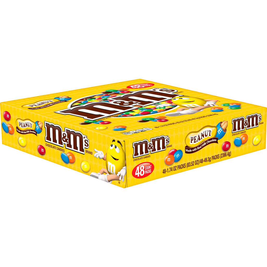 M&M's Peanut Chocolate Candy Box - 1.74 Oz -  48 Ct (6821193220252)