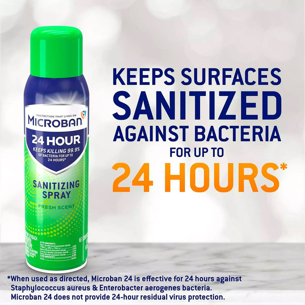 Microban 24-Hours Sanitizing Spray, Fresh Scent - 15 Oz (6796681609372)