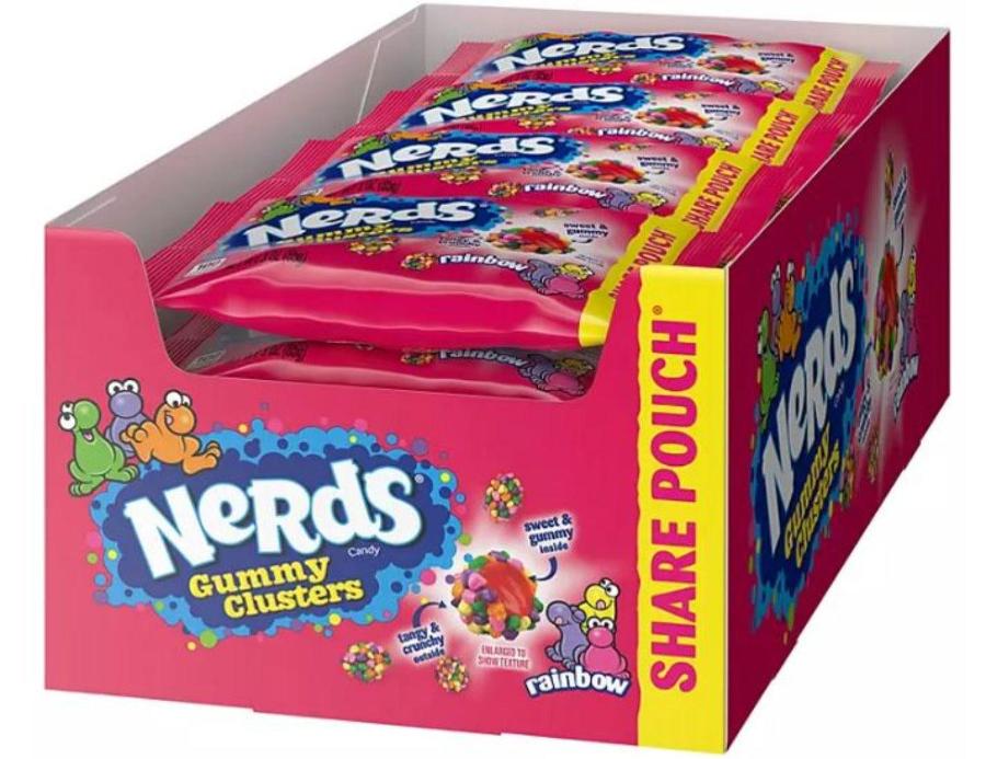 Nerds Gummy Clusters Candy - Share Pouch - 3 oz. -12 ct.