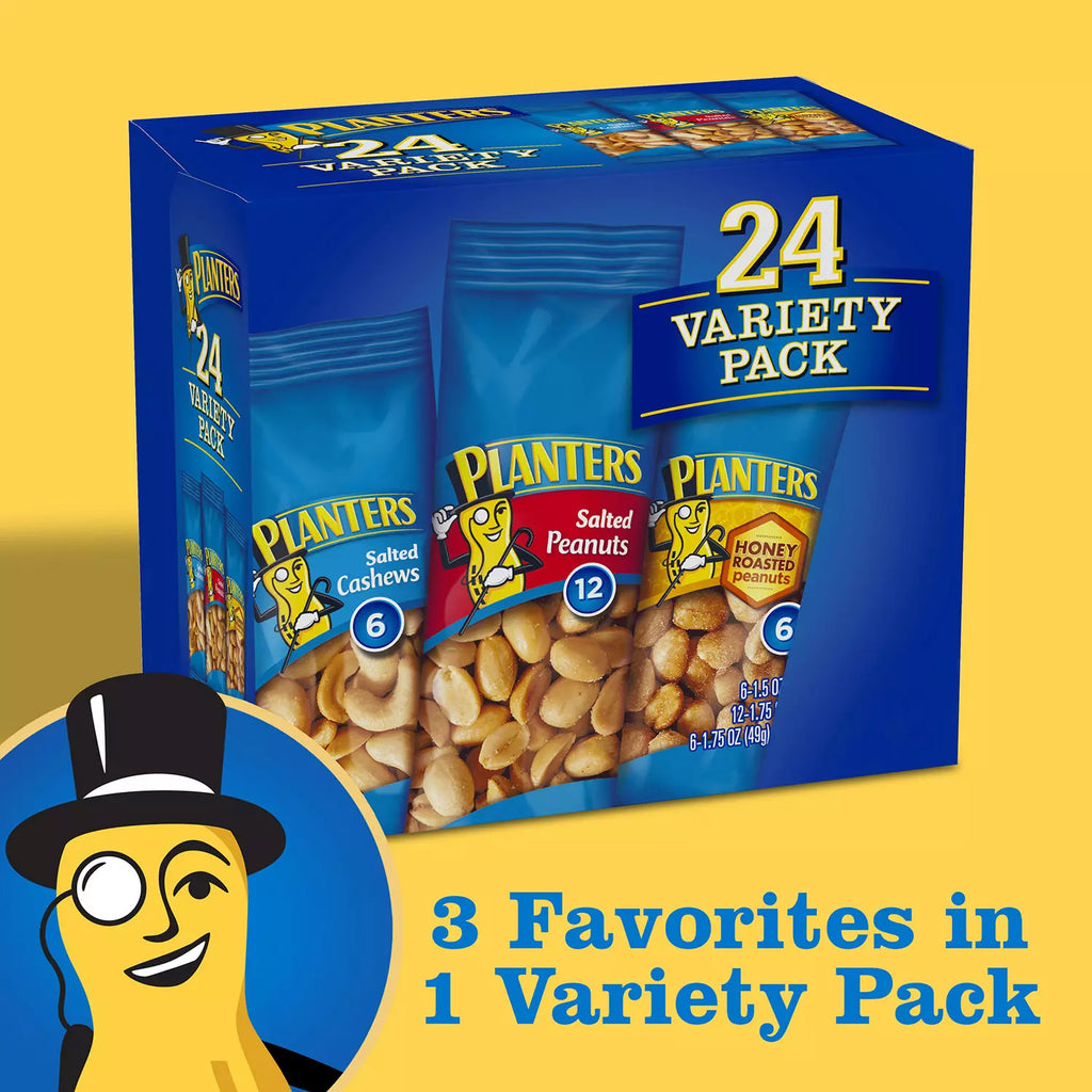 Planters Nuts, Cashews and Peanuts Variety 40.5 Oz - 24 Ct (7035608694940)