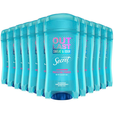 Secret Deodorant Gel Outlast Protecting Powder, Bulk - 2.6 Oz - 12 Pack ($3.50/Ea) (6847521030300)