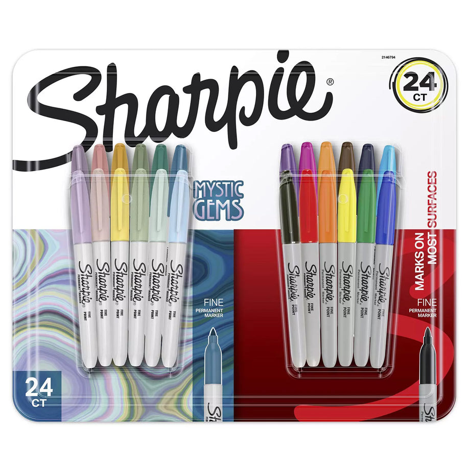 Sharpie Retractable Permanent Markers, Fine Point, Assorted Colors