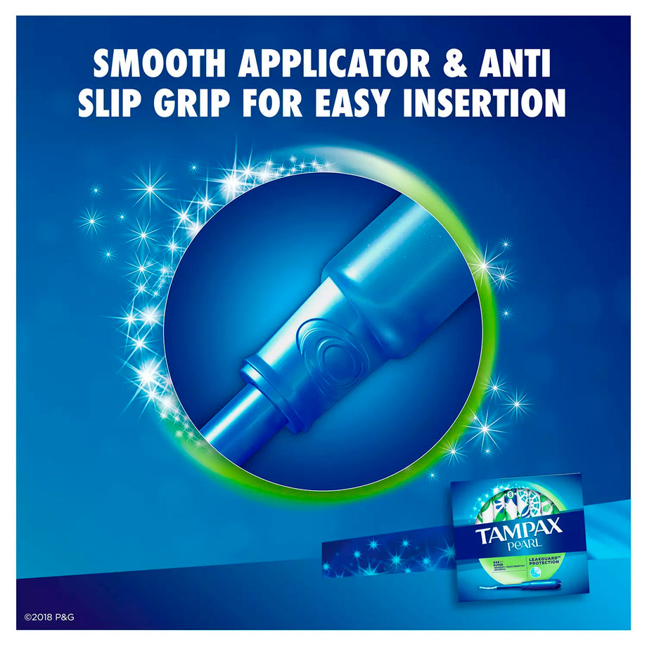 Tampax Pearl Tampons Regular Absorbency w Plastic Applicator
