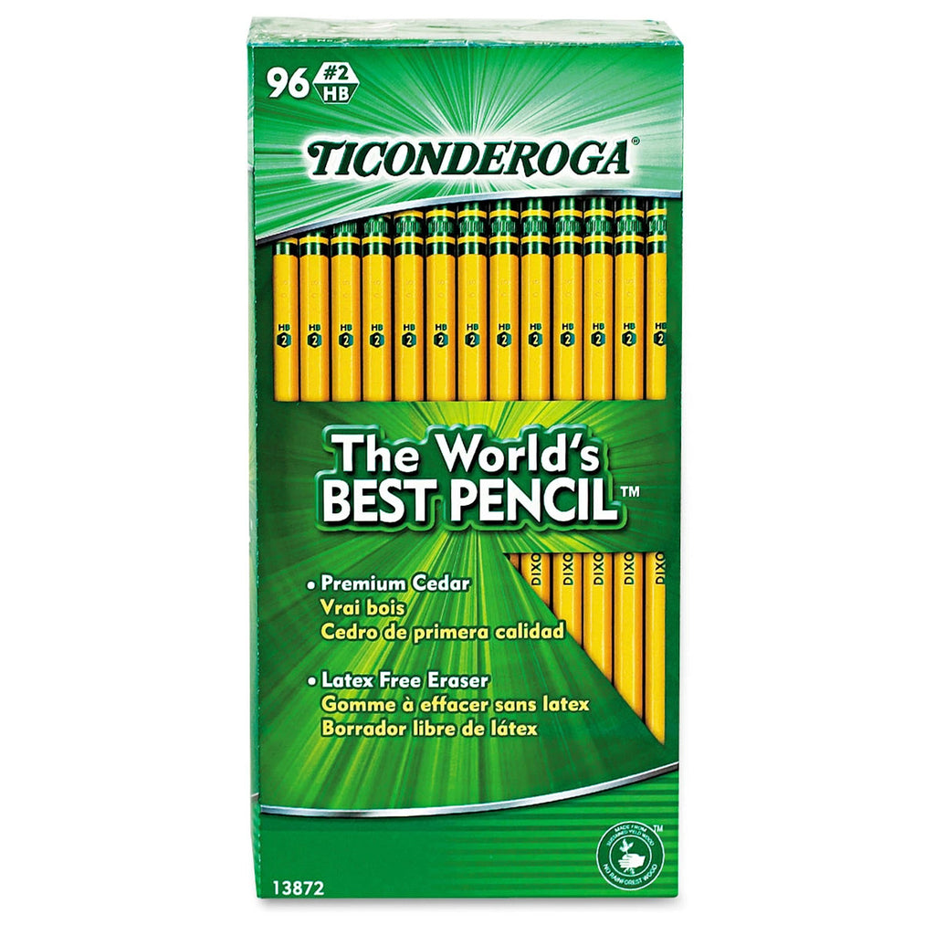 Ticonderoga Woodcase Pencil, Yellow Barrel - HB #2 - 96 Ct (6909174513820)