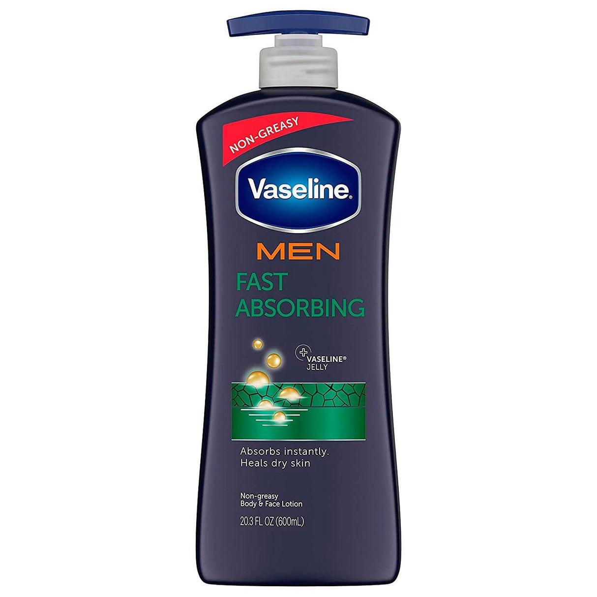 Vaseline Men Lotion, Fast Absorbing - 20.3 Oz (6960539009180)