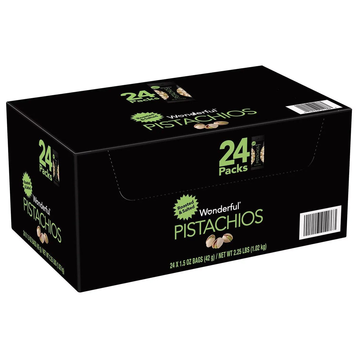 Wonderful Pistachios, Roasted & Salted - 1.5 Oz - 24 Ct (7035621048476)